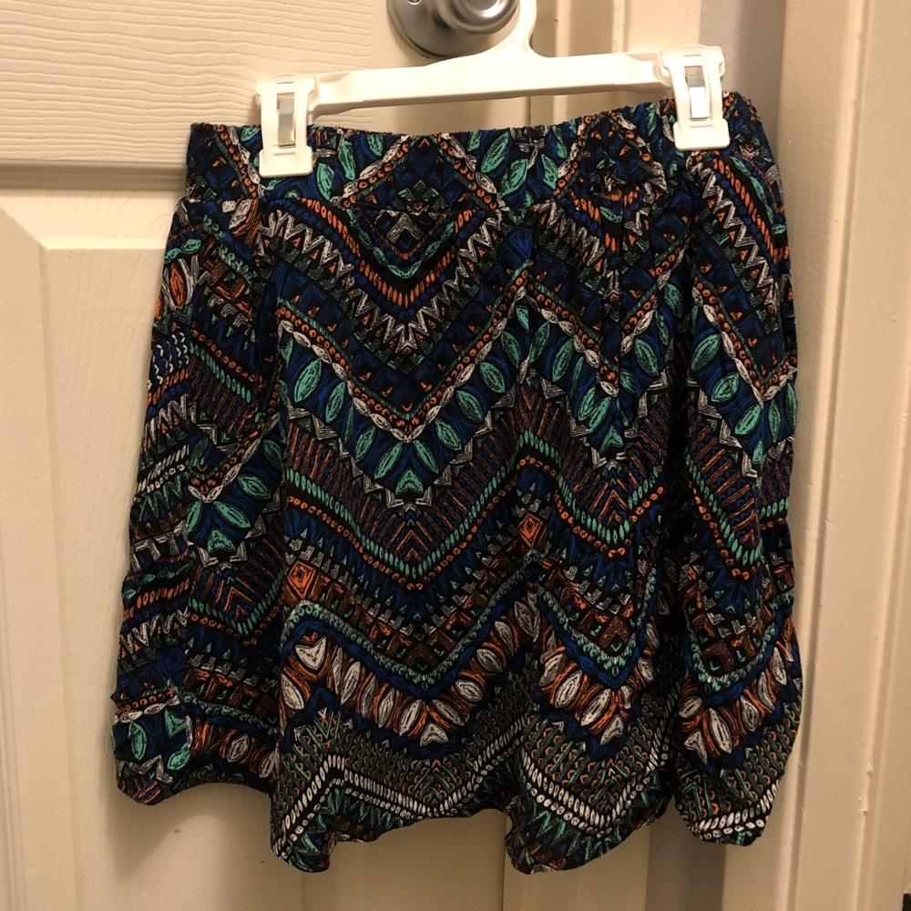 Lily White Patterned Rayon Skirt